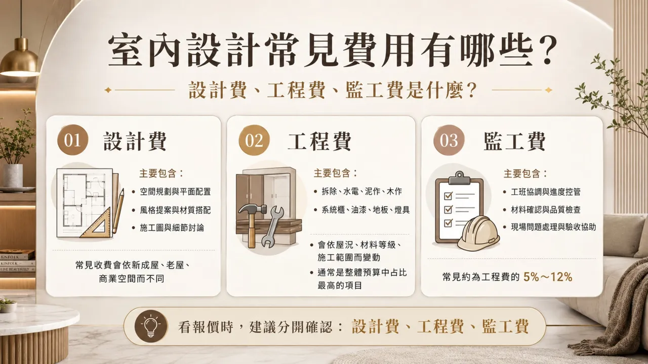 室內設計常見費用有哪些?