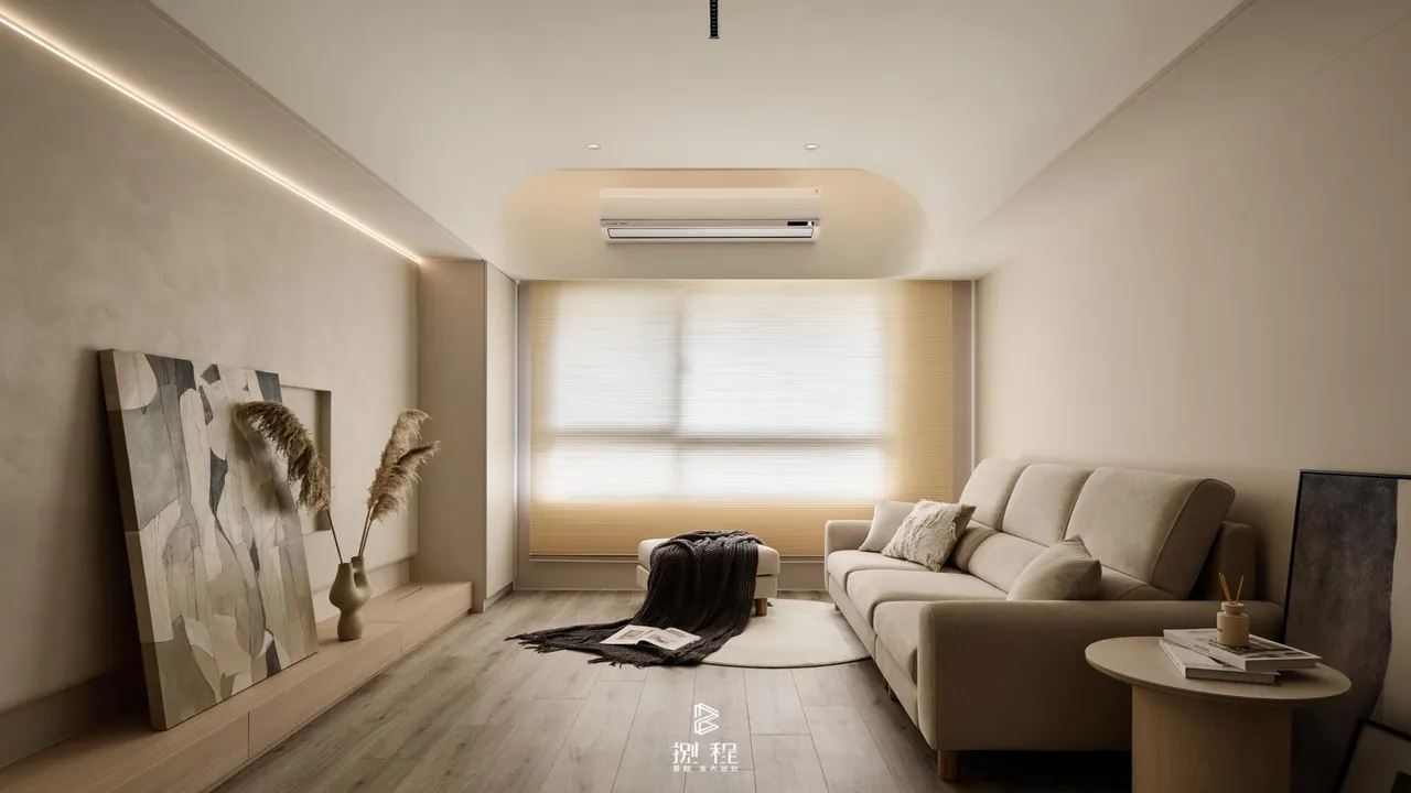 北屯江宅－米色木質與圓弧細節打造溫暖簡約住宅