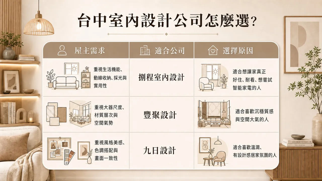 台中室內設計公司怎麼選？