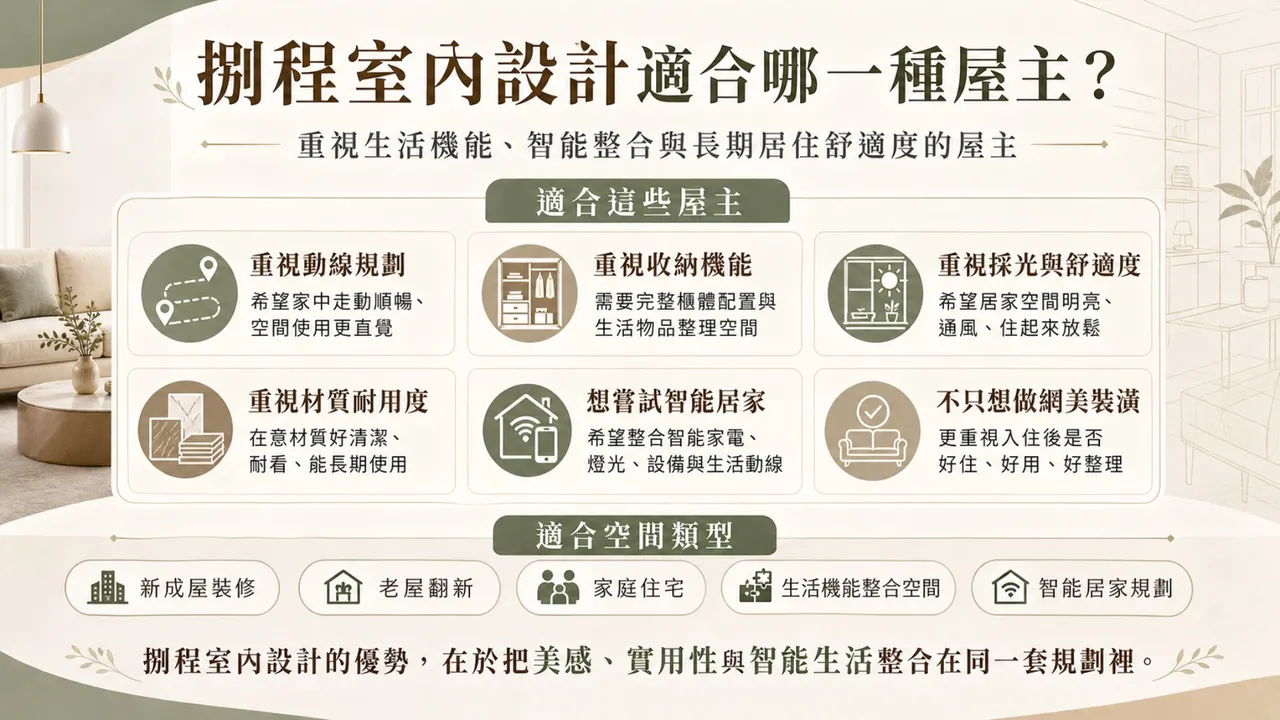 捌程室內設計適合哪一種屋主？