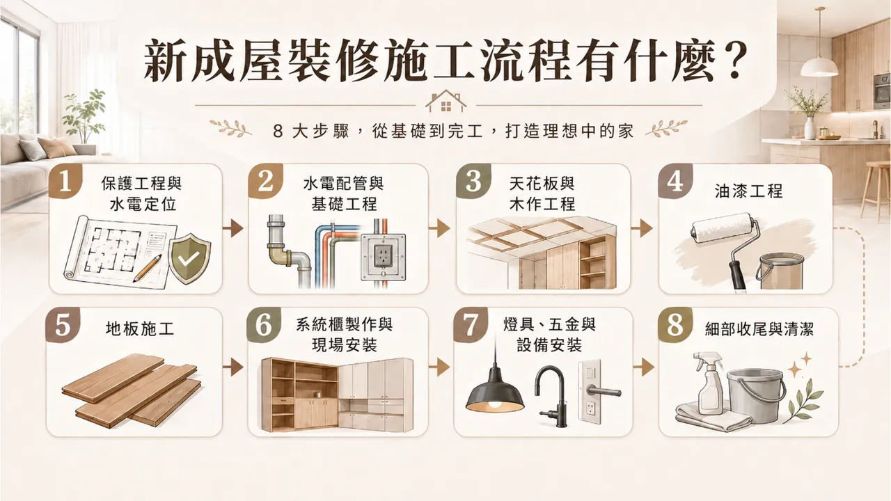 新成屋裝修施工流程